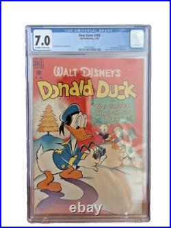 Four Color #203 Donald Duck Carl Barks Christmas Cover! CGC 7.0 FN/VF Off-White
