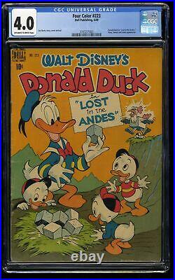 Four Color #223 CGC VG 4.0 Off White to White Carl Barks Art Disney Donald Duck