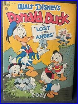 Four Color #223 Donald Duck In Lost In The Andes 1949 Golden Age Barks 4.0