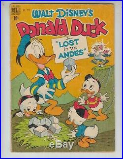 Four Color 223 VG (4.0) 4/49 Barks story & art! Donald Duck In Lost In Andes