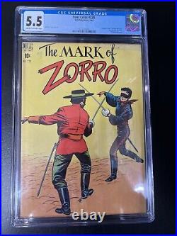 Four Color 228 CGC 5.5 1st Appearance Of Zorro Golden Age Key Dell 1949