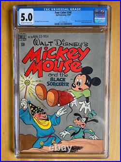 Four Color #248 CGC 5.0 owithw (Dell 1949) Disney MICKEY MOUSE + BLACK SORCERER