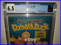 Four Color #256 CGC 6.5 OWithW (Dell, 1949) Donald Duck in Luck of the North