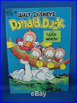 Four Color #256 DONALD DUCK LUCK OF THE NORTH F VF BARKS 1949
