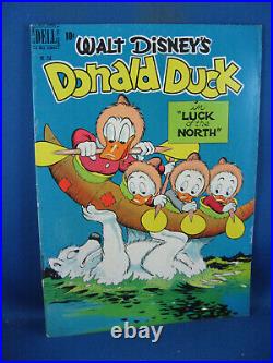 Four Color 256 Donald Duck F Vf Carl Barks Luck Of The North 1949