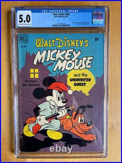 Four Color #261 286 343 362 CGC 5.0 lot (Dell 1950-1951) Mickey Mouse LOW CENSUS