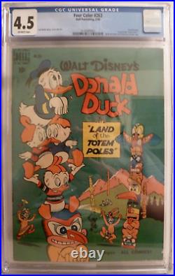 Four Color 263 Carl Barks Cover & Art Donald Duck Land Of The Totem Pole CGC 4.5