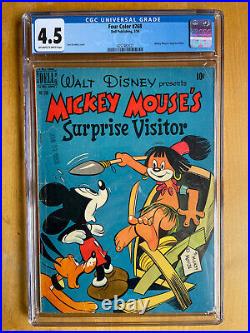 Four Color #268 279 352 371 CGC 4.5 lot (Dell 1950-1952) Mickey Mouse LOW CENSUS