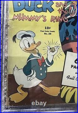 Four Color #29 (1943) Cgc Graded 1.8 Donald Duck Mummys Ring Golden Age