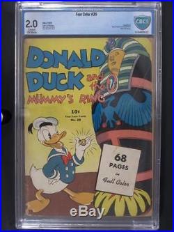 Four Color #29 CBCS 2.0 GD Dell 1943 -Carl Barks- Donald Duck Disney