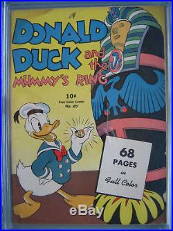 Four Color #29 CGC VG 4.0 OW Donald Duck The Mummy's Ring Dell Comics 1943