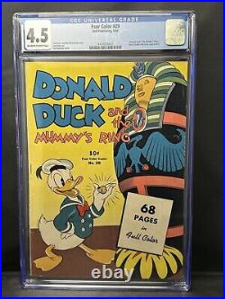 Four Color #29 (Dell 1943) CGC 4.5 Donald Duck And The Mummy's Ring Carl Barks