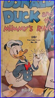 Four Color #29 Dell 1943 KEY Carl Barks Donald Duck Mummy's Ring CGC 3.5 VG