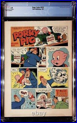Four Color #322, Dell Comics March 1951, Pork Pig in Roaring Rockets, CGC 7.0