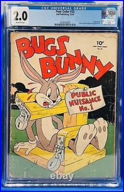 Four Color #33 (1943) Bugs Bunny Elmer Fudd & Porky Pig App Cgc 2.0