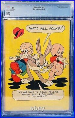 Four Color #33 (1943) Bugs Bunny Elmer Fudd & Porky Pig App Cgc 2.0