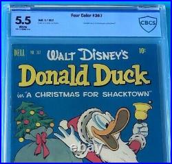 Four Color #367 (1952) CBCS 5.5 CARL BARKS Donald Duck Dell Comic