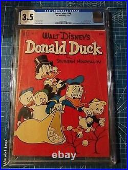 Four Color 379 Donald Duck Dell Comics 1952 CGC 3.5 GR6-35 Ist Scrooge On Cover