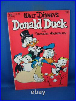Four Color 379 Donald Duck Uncle Scrooge Vf+ Southern Hospitality 1952