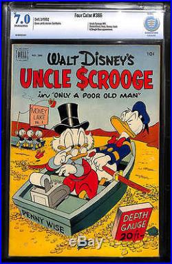 Four Color #386 CBCS 7.0 Dell 1952 Donald Duck! Uncle Scrooge #1! Like CGC F9 cm