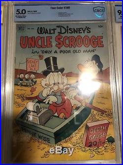 Four Color # 386 CBCS CGC 5.0 VG/FN Barks Uncle Scrooge Dell 1952 FREE SHIPPING