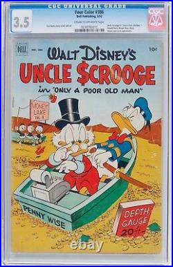 Four Color #386 CGC 3.5 Dell 1952 Uncle Scrooge #1! Golden Age! G12 211 cm clean