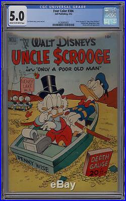 Four Color # 386 CGC 5.0 VG/FN Carl Barks Uncle Scrooge Dell Publishing 1952