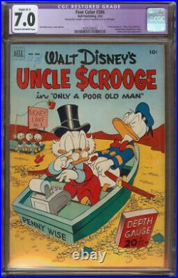 Four Color #386 CGC (R) 7.0 (1952 Dell) Uncle Scrooge #1 Carl Barks Cover & Art
