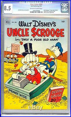 Four Color #386 Cgc 8.5 Vf+ Uncle Scrooge #1! Hard To Find In 8.0 Or Better