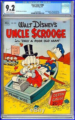 Four Color #386 Cgc 9.2 Nm- Uncle Scrooge #1! Very Tough In 8.0 Or Better