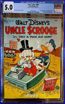Four Color #386 Uncle Scrooge #1 Carl Barks Off White To White Cgc 5.0