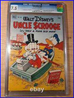 Four Color # 386, Walt Disney's Uncle Scrooge 1952, Carl Barks art/story CGC 7.5
