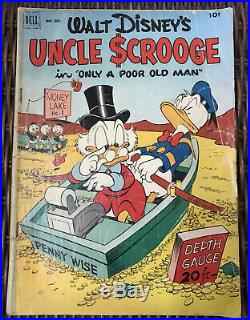 Four Color #386 Walt Disneys Uncle Scrooge In Only A Poor Old Man (1952, Dell)