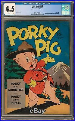 Four Color #48 CGC 4.5 (C-OW) Carl Barks Porky Pig of the Mounties