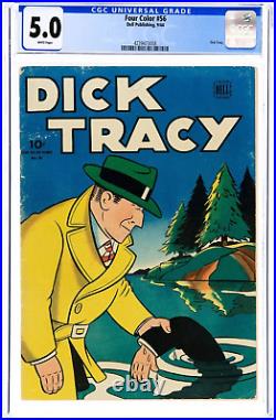 Four Color #56 Dick Tracy (Dell, 1944) WHITE PAGES CGC VG/FN 5.0 Low census Dr