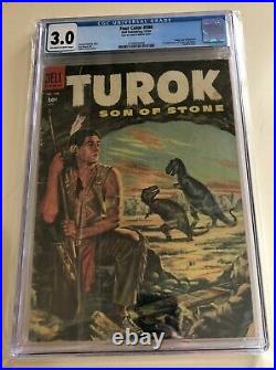Four Color #596 CGC 3.0 owithw. Turok, Son of Stone #1. 1st App Turok & Andar 1954