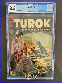 Four Color #596 CGC 3.5 Off-White Pages 1st Appearance of Turok Son of Stone