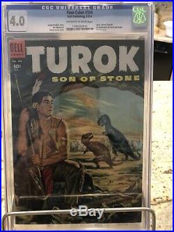 Four Color #596 CGC 4.0 1st Appreance Of Turok, Son Of Stone Classic Dell