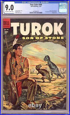 Four Color #596 CGC 9.0 1954 4470885013 1st app. Turok