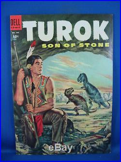 Four Color #596 Turok Son of Stone (Dec 1954, Dell) VF FIRST ISSUE ELUSIVE