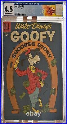 Four Color #702 Goofy Success Story Walt Disney Donald Duck. Vg1956 Dell