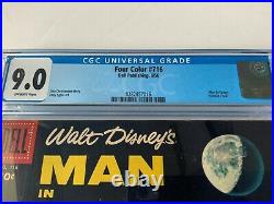 Four Color 716 Cgc 9.0 Walt Disney's Man In Space Tomorrowland Dell Comics 1956