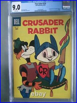 Four Color #735 CGC 9.0 WP Dell Publishing 1956 1st app Crusader Rabbit Rare