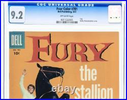 Four Color #781 Fury (Dell, 1957) Golden Age CGC NM- 9.2 NBC TV Show OW White