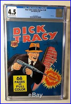 Four Color #8 CGC 4.5. (1st Series) 1940. Dick Tracy with Machine Gun. Only 8 CGC