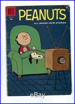 Four Color #878 1st Dell Comic Peanuts 1958 Charlie Brown & Snoopy Scans LOOK