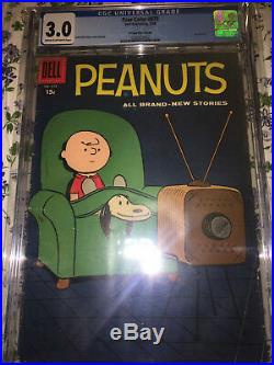 Four Color #878 CGC 3.0 Dell 1958 Peanuts #1! 15 Cent Price Variant! H11 282 cm