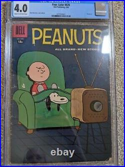 Four Color #878 CGC 4.0 Dell 1958 Peanuts #1! Rare 15 Cent Price Variant