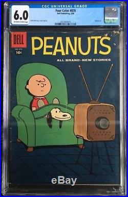 Four Color #878 CGC 6.0 Peanuts #1 Dell Publishing Dale Hale 1948 Snoopy Comic