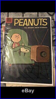 Four Color #878 PEANUTS #1 5.0 GD First Comic Schulz Charlie Brown Dell 1958